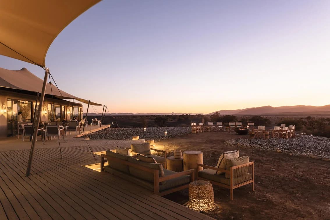 Little Kulala – terrace at sunset