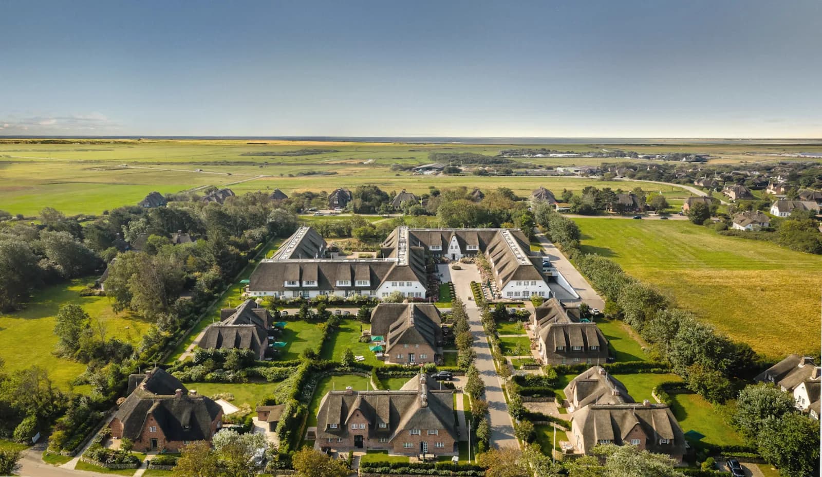 Severin's Resort & Spa from above, Keitum on Sylt