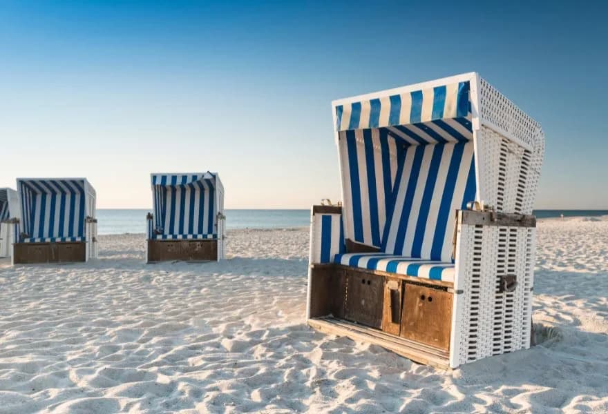 Beach chair on the beach on Sylt
