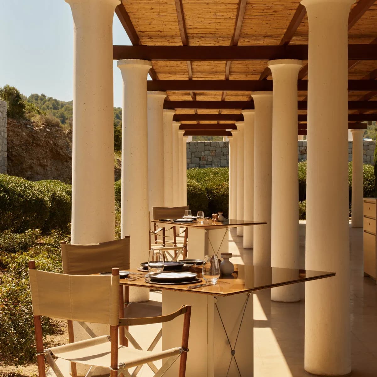 Amanzoe Resort – restaurant terrace