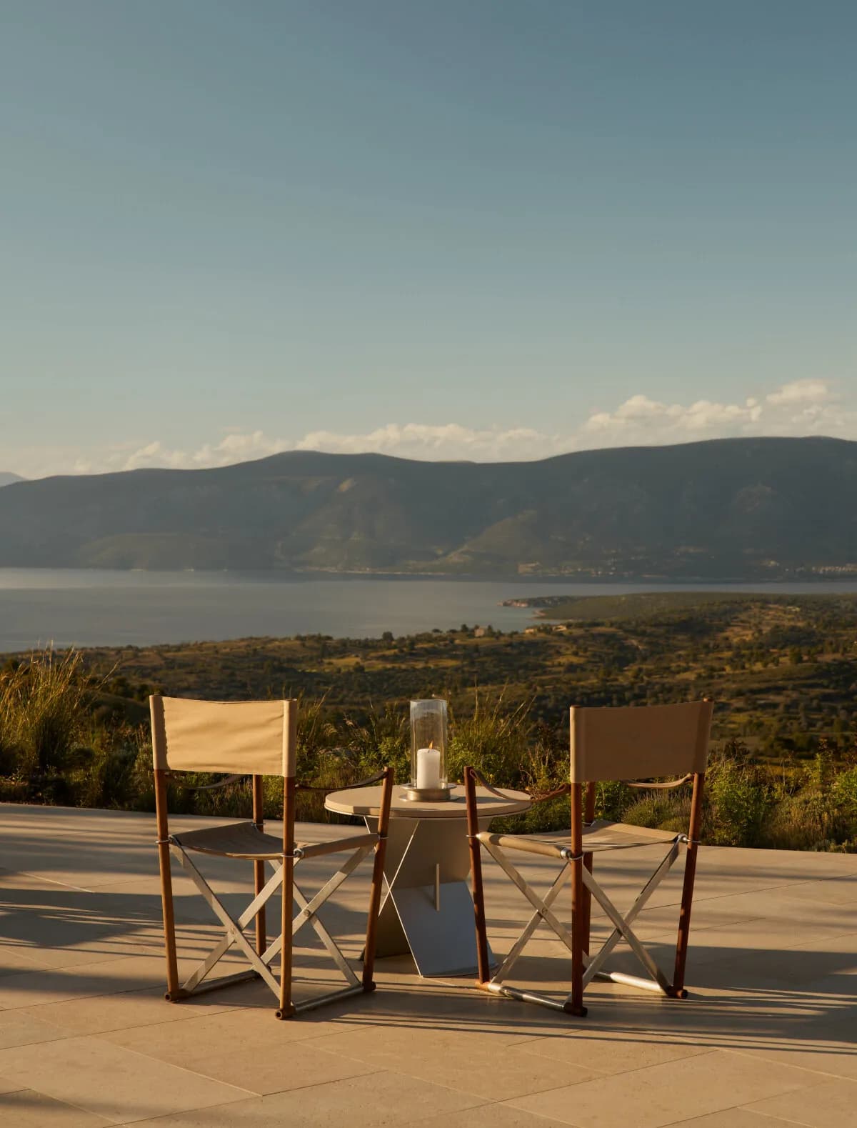 Amanzoe Resort – terrace above the olive groves