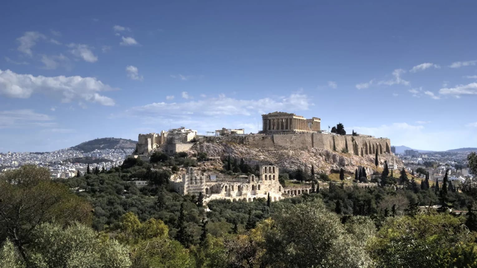Blick auf die Akropolis in Athen