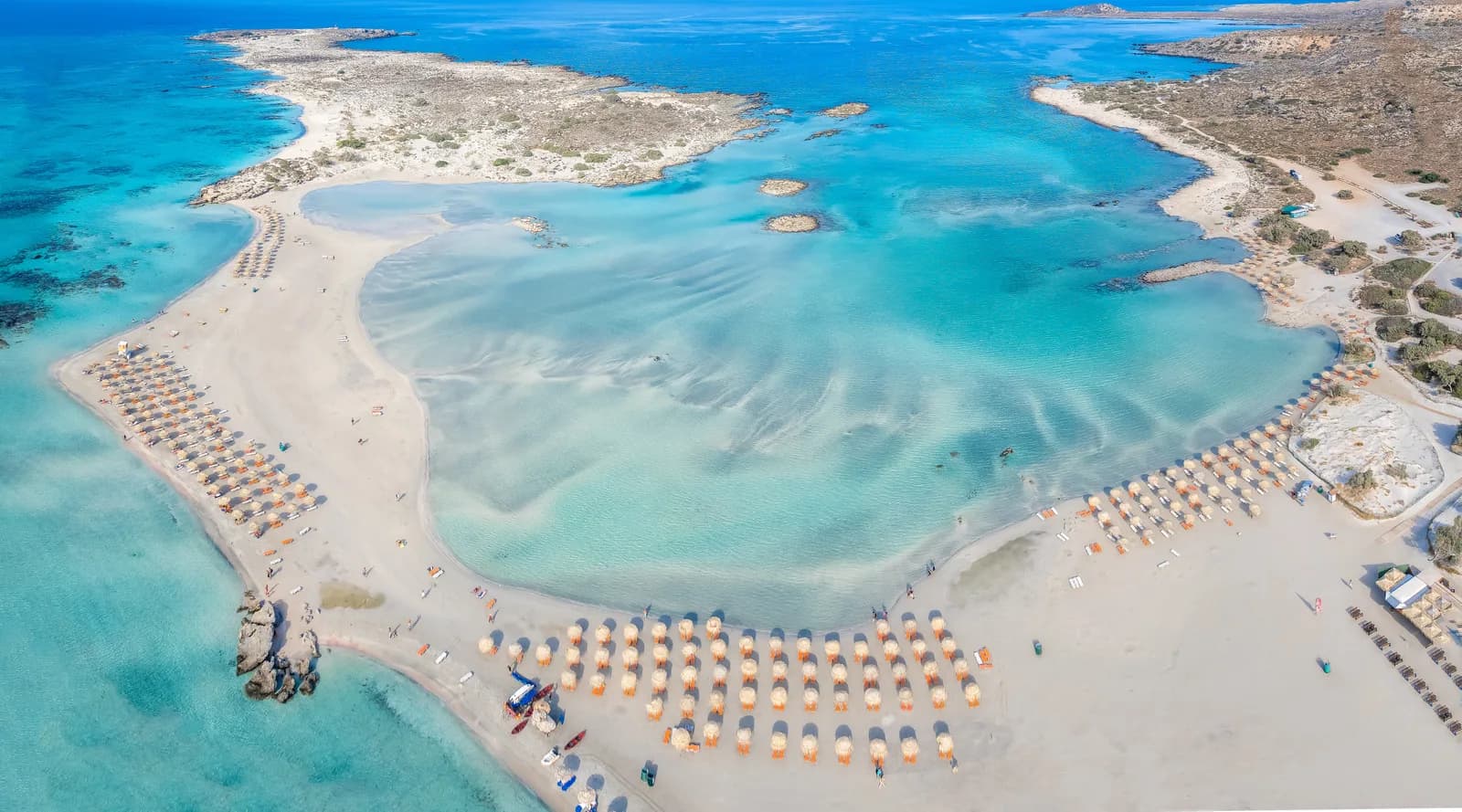 Elafonissi in south-west Crete from above