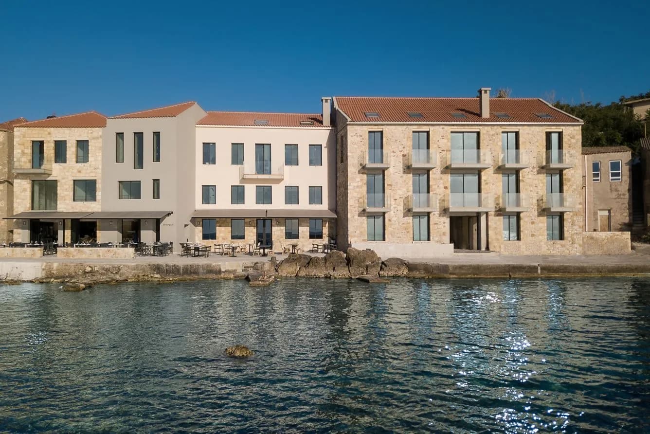 The former tanneries of The Tanneries right on the water in Chania