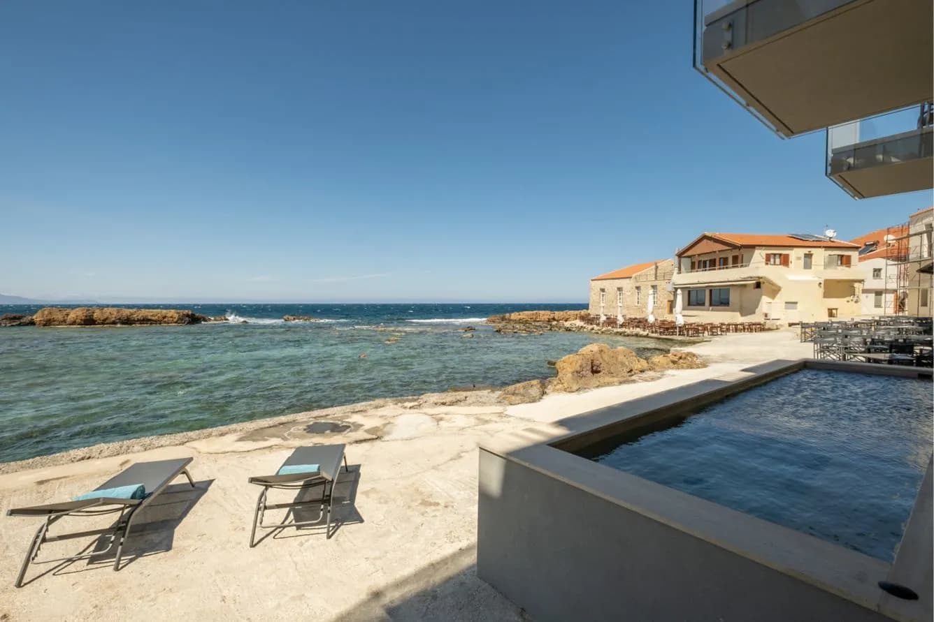 The Tanneries Chania – outdoor pool on the coast