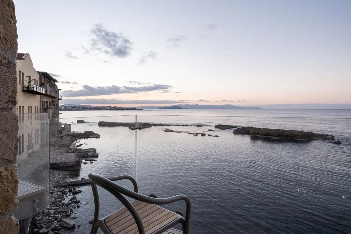 The Tanneries Chania – view from the balcony over the sea