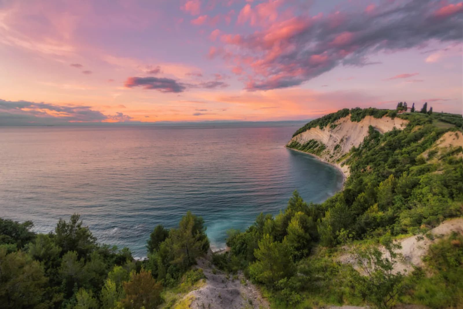 Slowenien Landschaft bei Sonnenuntergang – Portorož