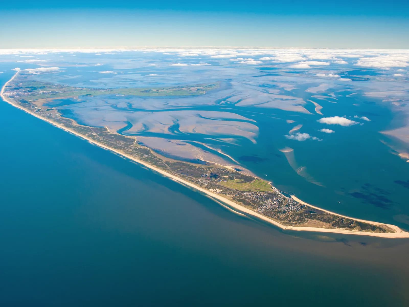 The island of Sylt from a bird's-eye view